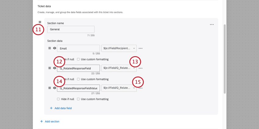 creating ticket data