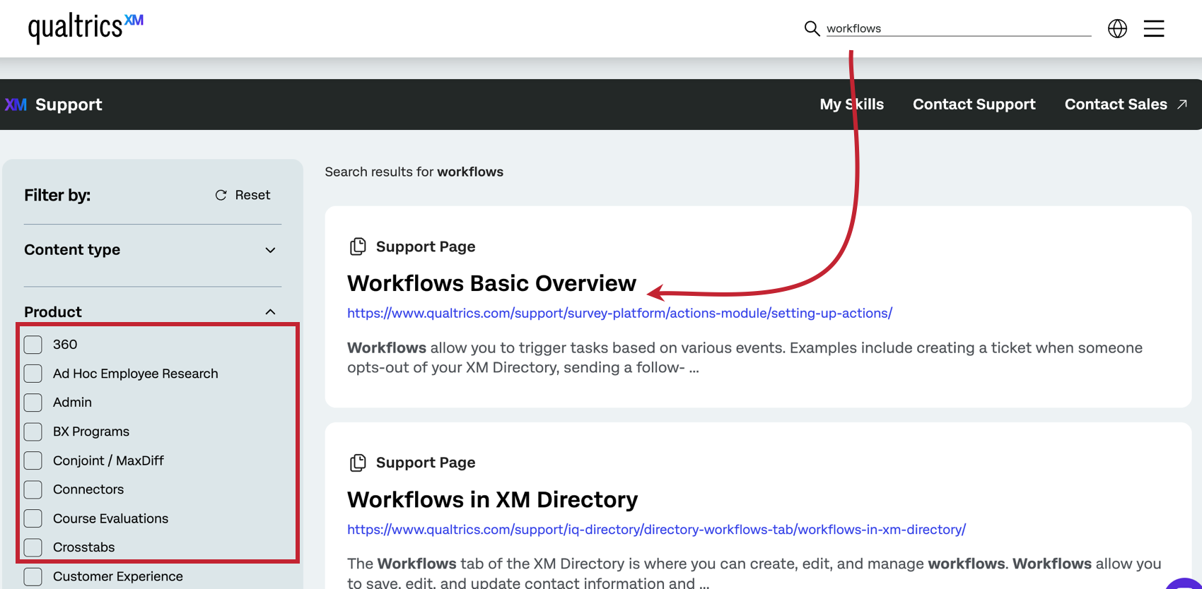 searching for workflows