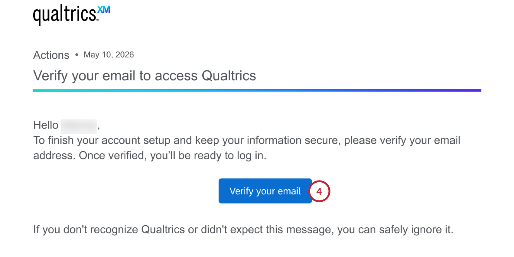 clicking the link in the verification email