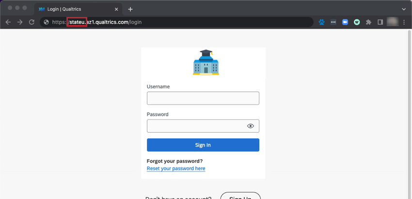 qualtrics login with a state school logo