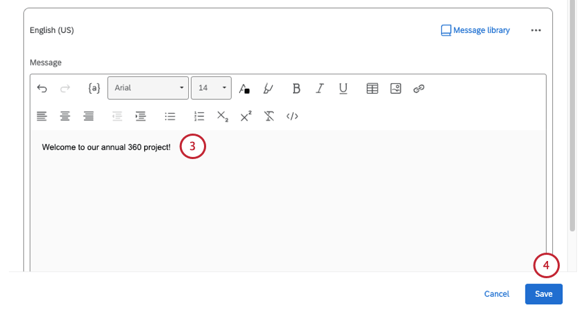 editor di messaggi