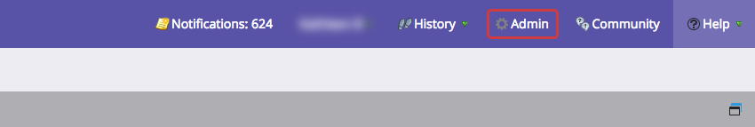 Admin tab