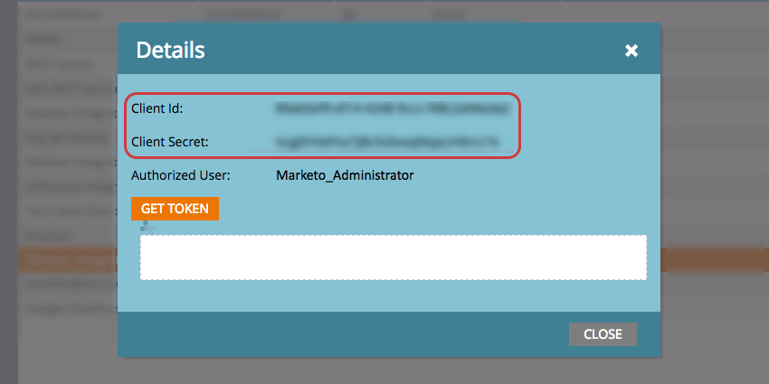 Identifiant et secret du client