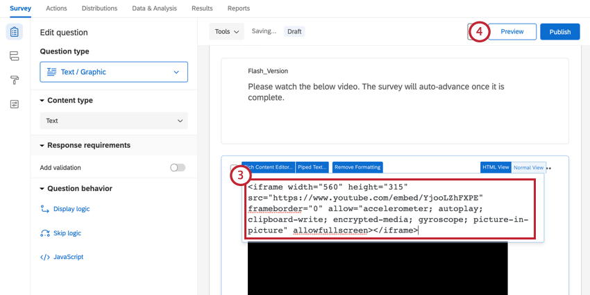 o html do vídeo colado na pergunta