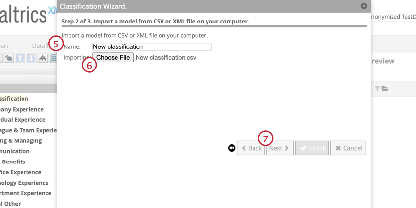 Name model and choose a file