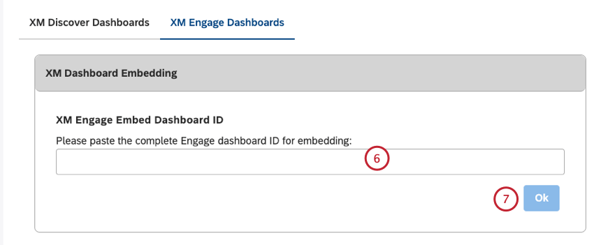 Dashboard eingeben
