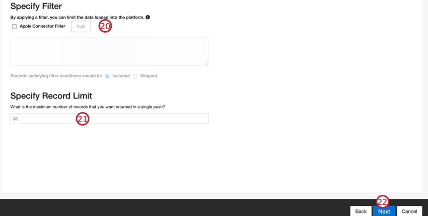 Ajouter un filtre de connecteur pour filtrer les données entrantes