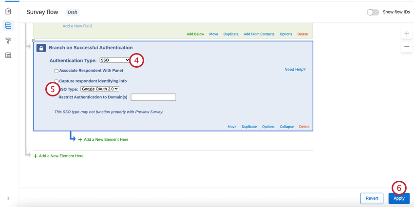 setting the sso type to google oauth 2.0