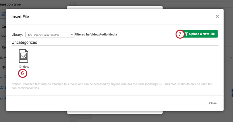 choosing a file and inserting it