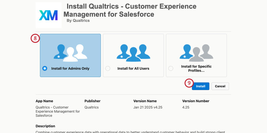 Select the admin only option in the installation wizard