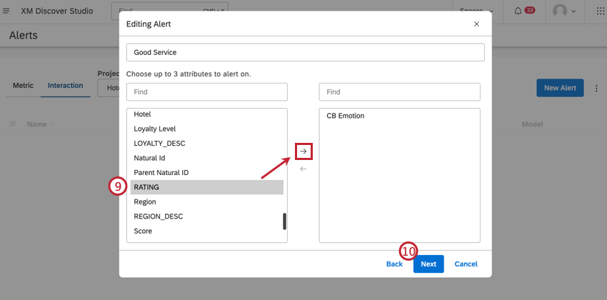 Select attrbutes