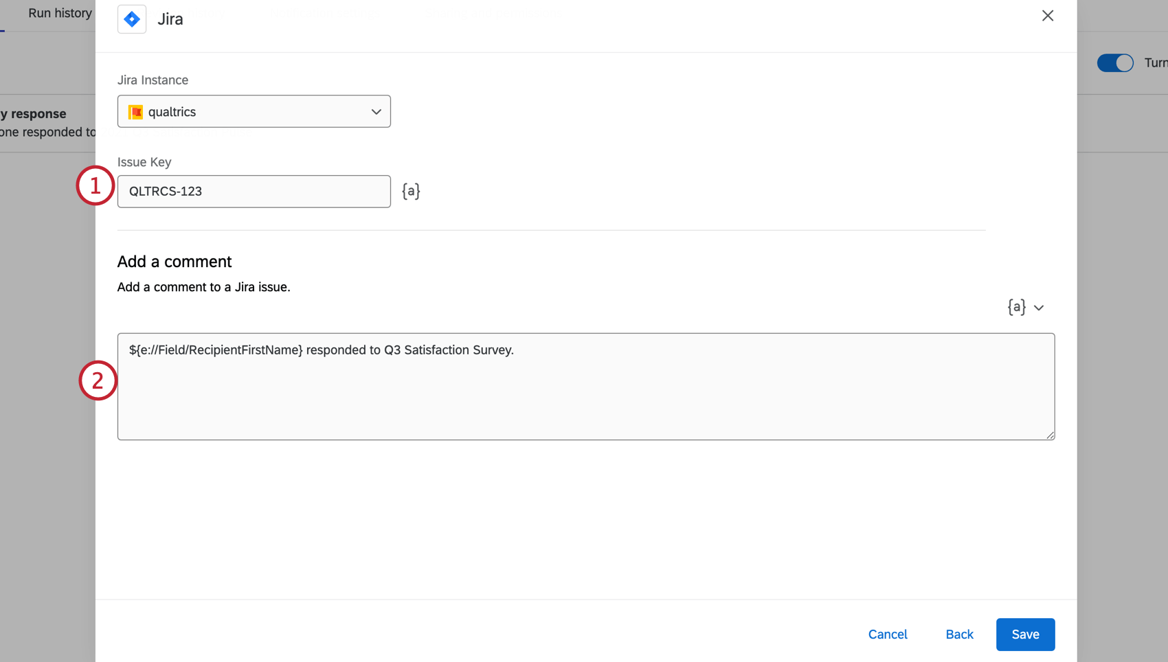 Add Jira Task information