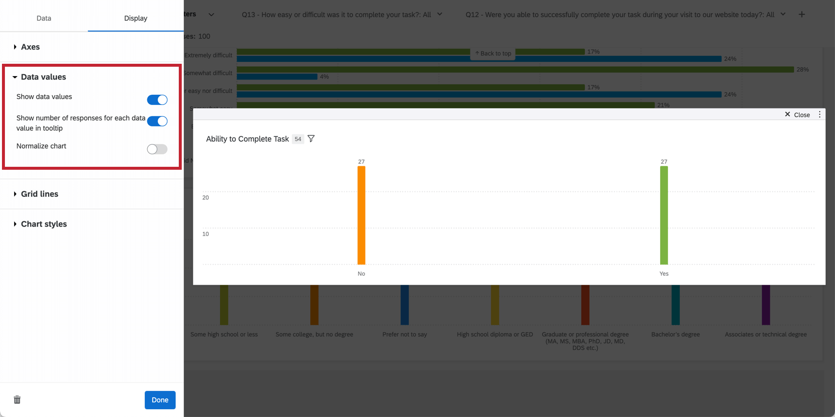 Affiche le menu de configuration de laffichage.