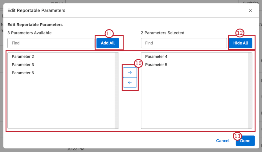 user interface as described in the step
