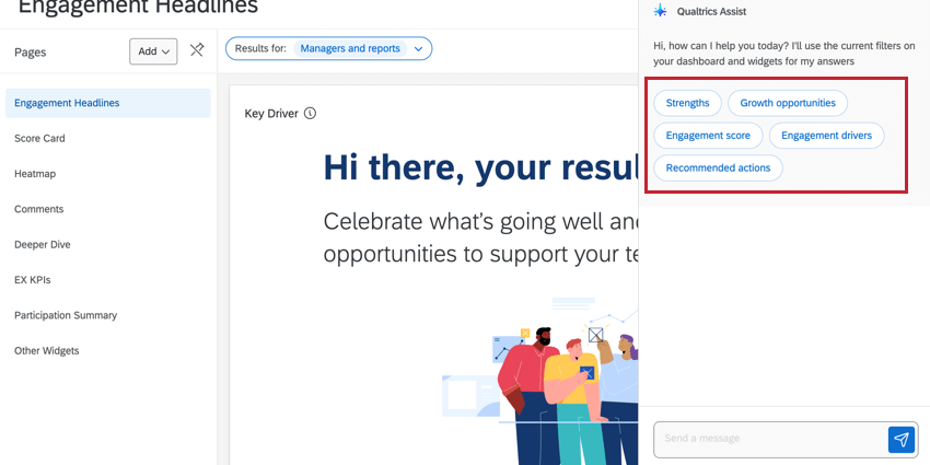prompts padrão na Assistência Qualtrics