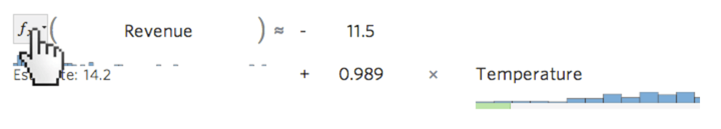 Wählen Sie die Transformationsoption links neben dem Variablennamen aus.