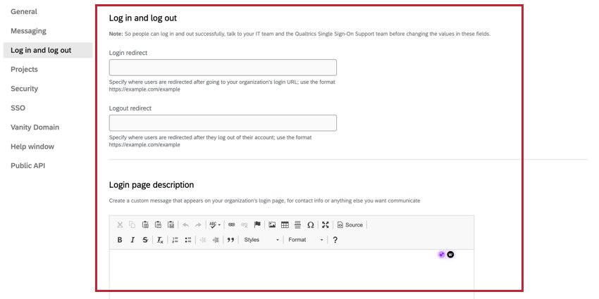 Se connecter et se déconnecter avec des options surlignées