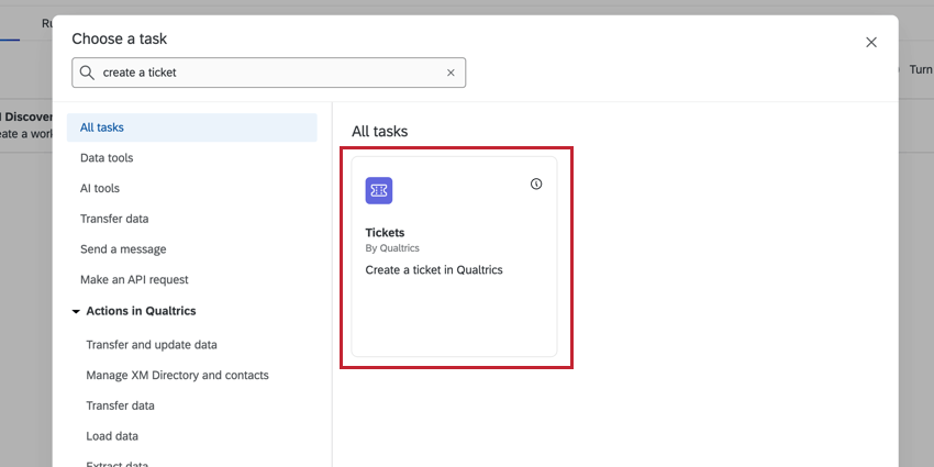 Select the tickets task