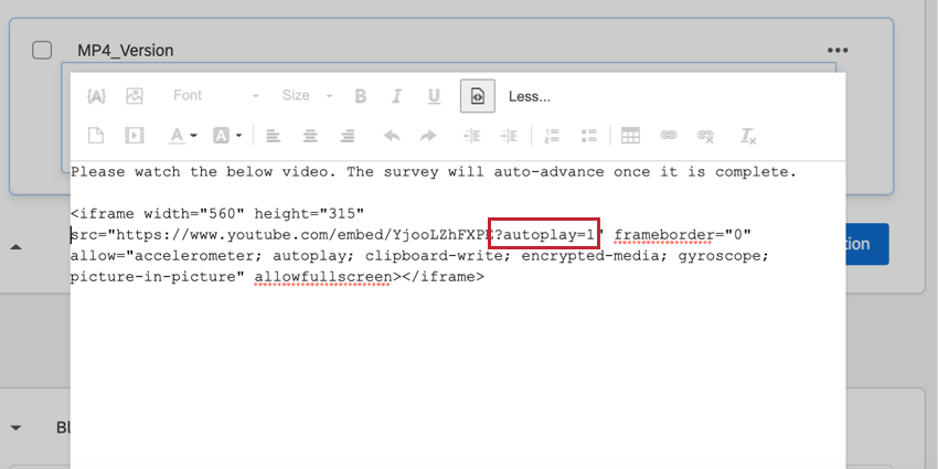 Htmlビューの?autoplay=1クエリ文字列は、次のようになります。