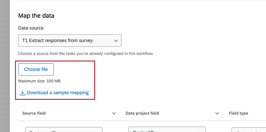 uploading a file in the task