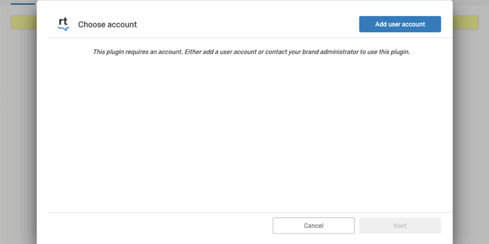 New window opens where you can add a new user account