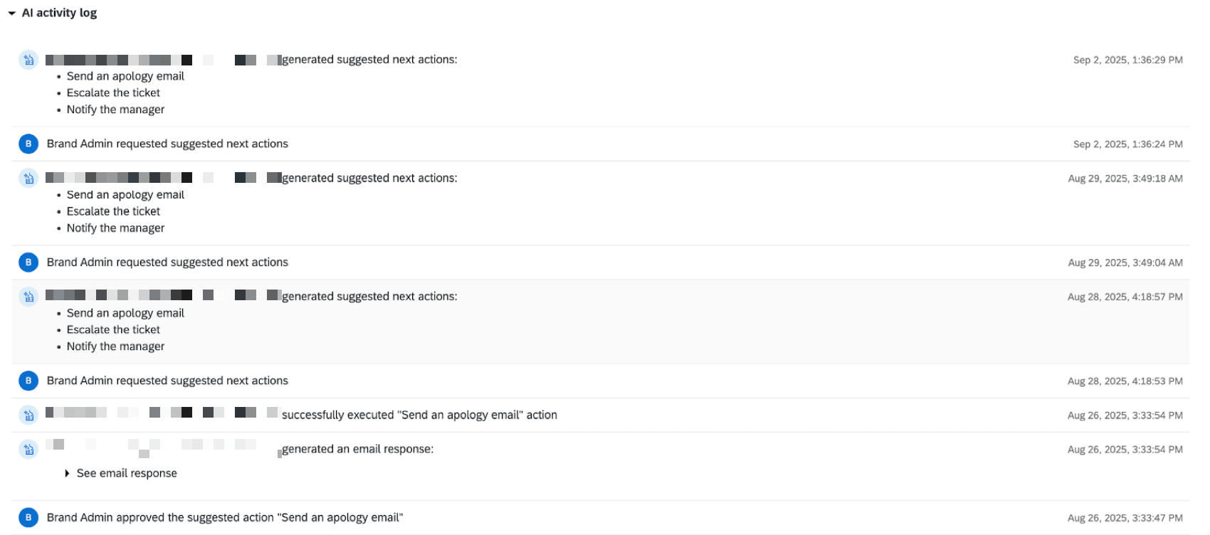 ai activity log