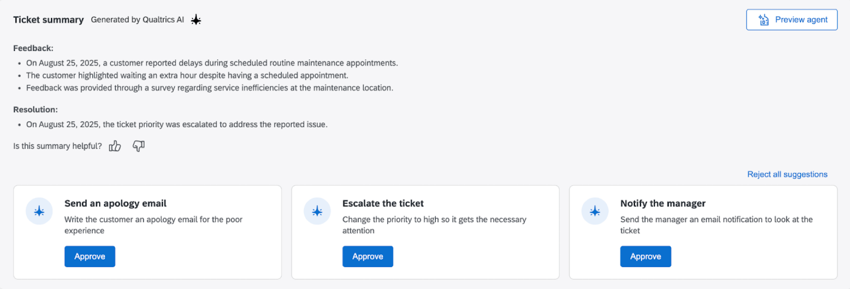 ticket summary