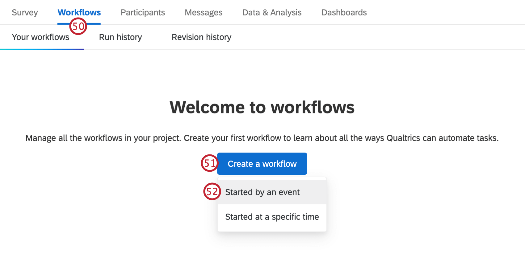 creating a new event based workflow