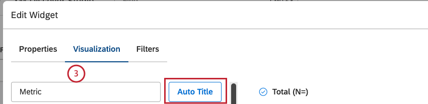 Enter a custom report title into the box. Alternatively, click Auto Title to keep the automatically generated report title.