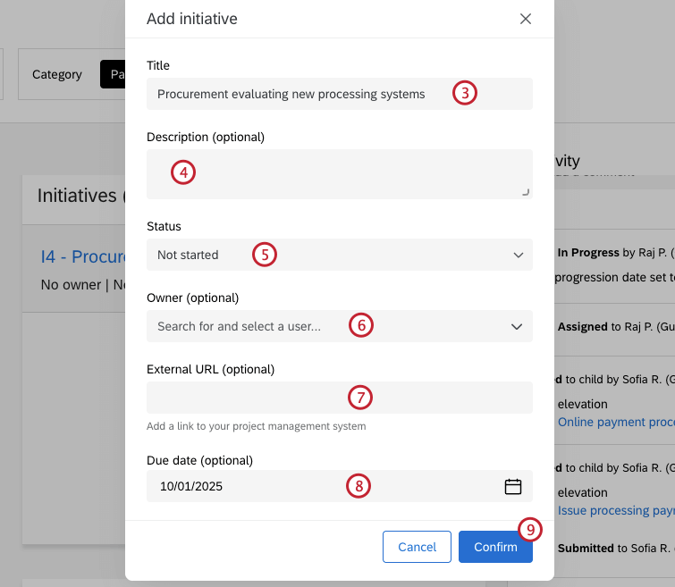 initiative configuration options