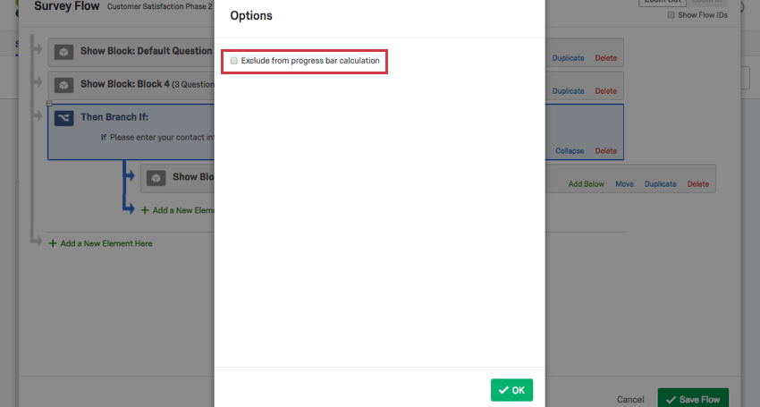 Une option qui dit "Exclure du calcul de la barre de progression"