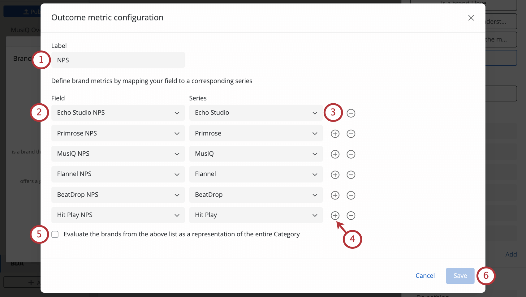 No novo menu que se abre, Configurar a métrica de resultado para perguntas do motorista