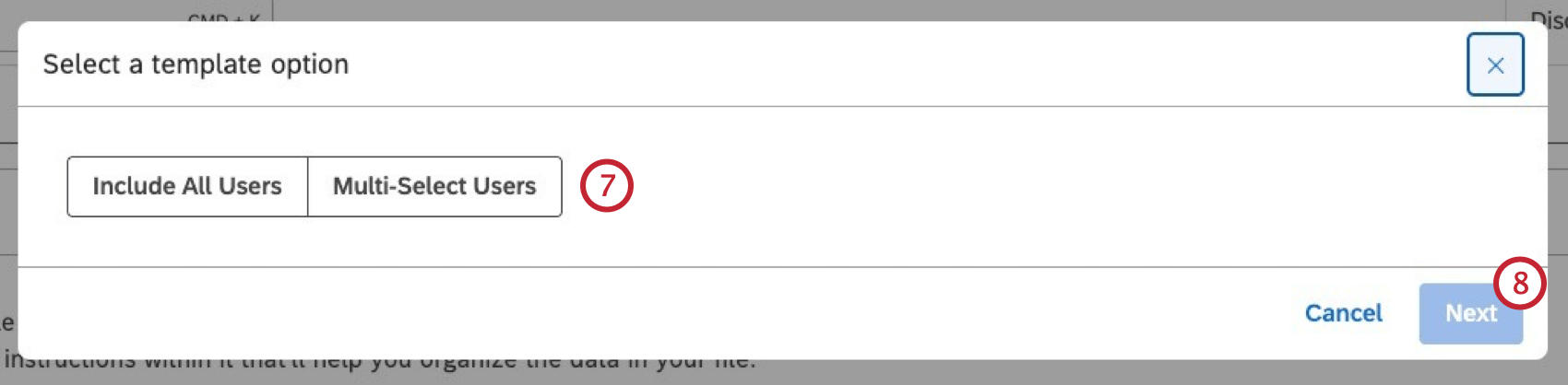 selezionare unopzione di modello