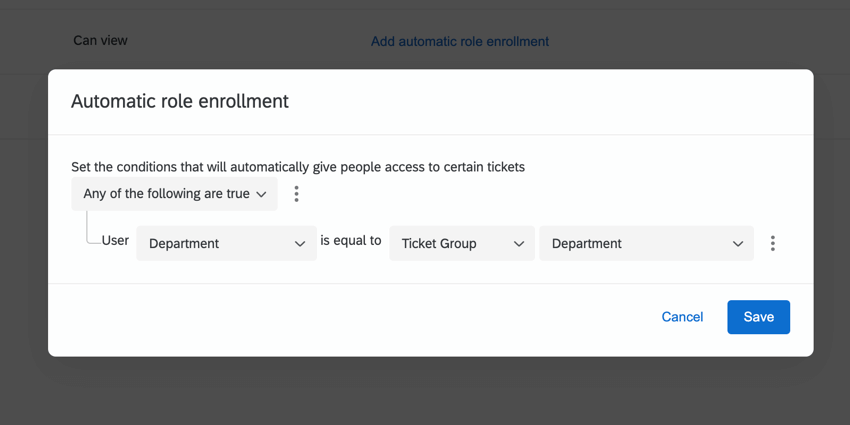 creating a condition to add a user when their department matches' the group's