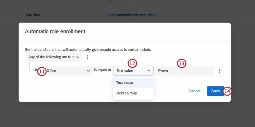 creating a condition to add users to the group
