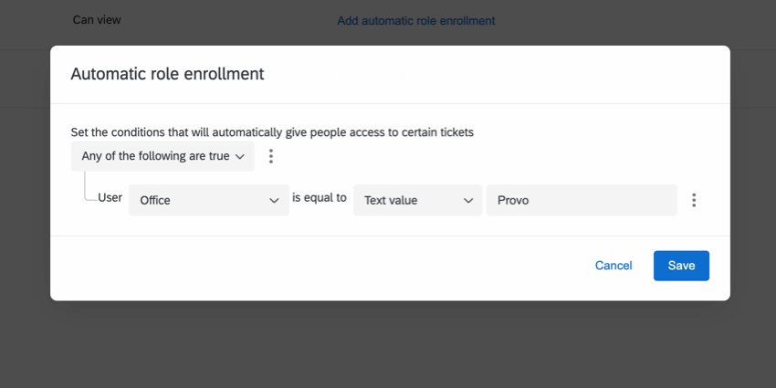 adding a user t a role based on their user attributes