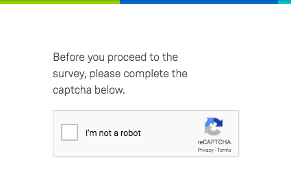 A captcha where you are asked to prove you are not a robot