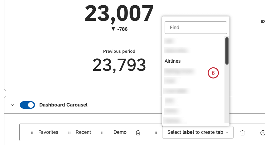 Selezionare letichetta da utilizzare per questa scheda dalla lista delle etichette disponibili.