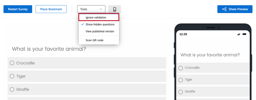 Unter der Drucktaste "Werkzeuge" die Option Validierung ignorieren"