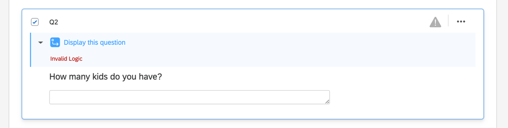Invalid Logic error message