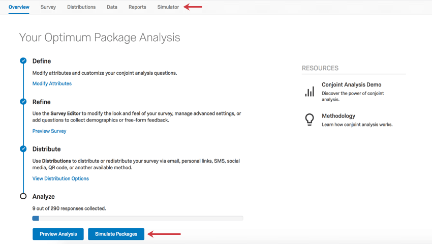 Simulate packages