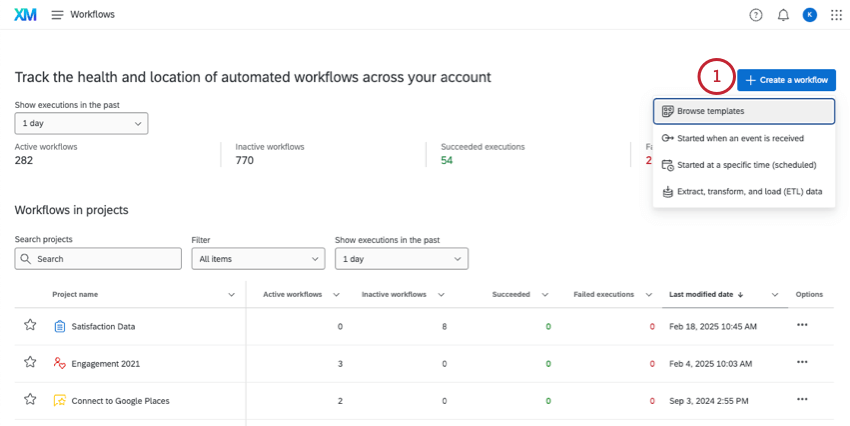 on workflows global page, clicking make workflow button, then selecting ETL option