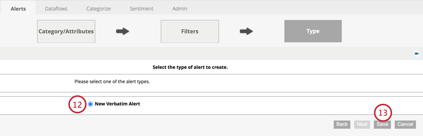 saving the alert