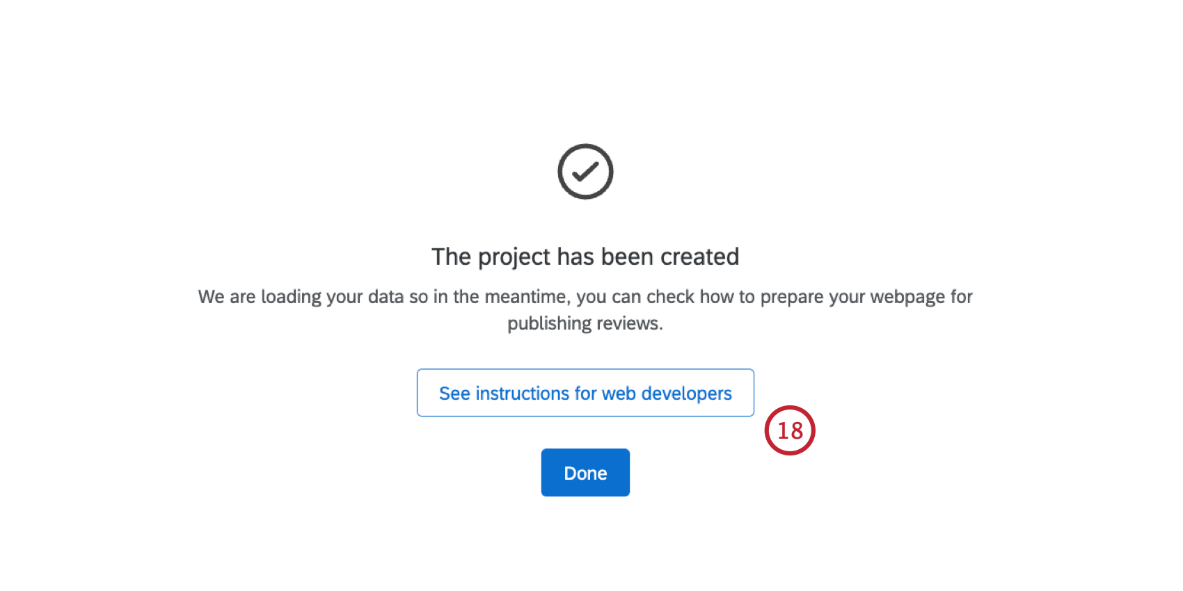 navigieren zu den Api-Anweisungen nach der Erstellung des Projekts