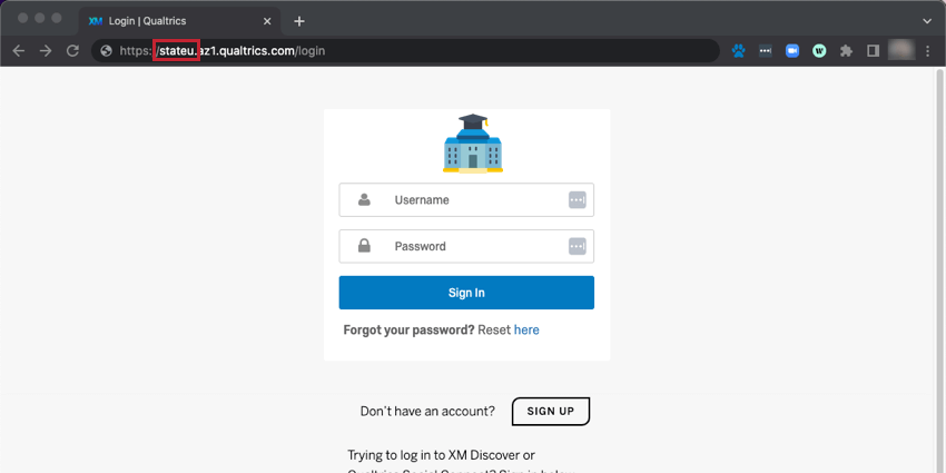 organization ID located at the beginning of URL