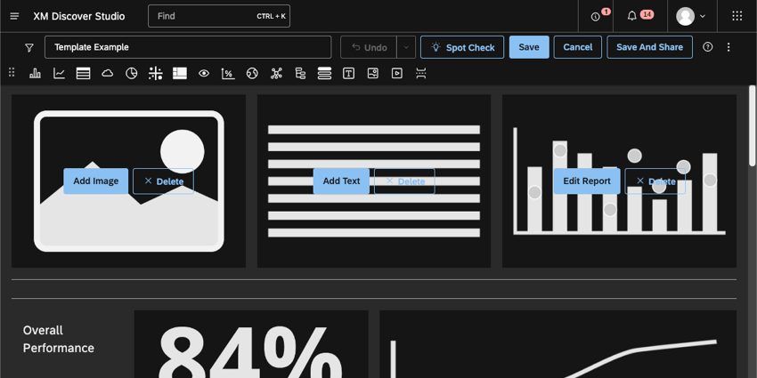 Places on the template where you add widgets
