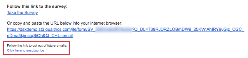 Abbestellen-Link in einer E-Mail