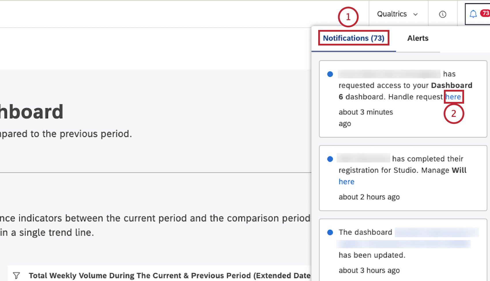 Access requested notification