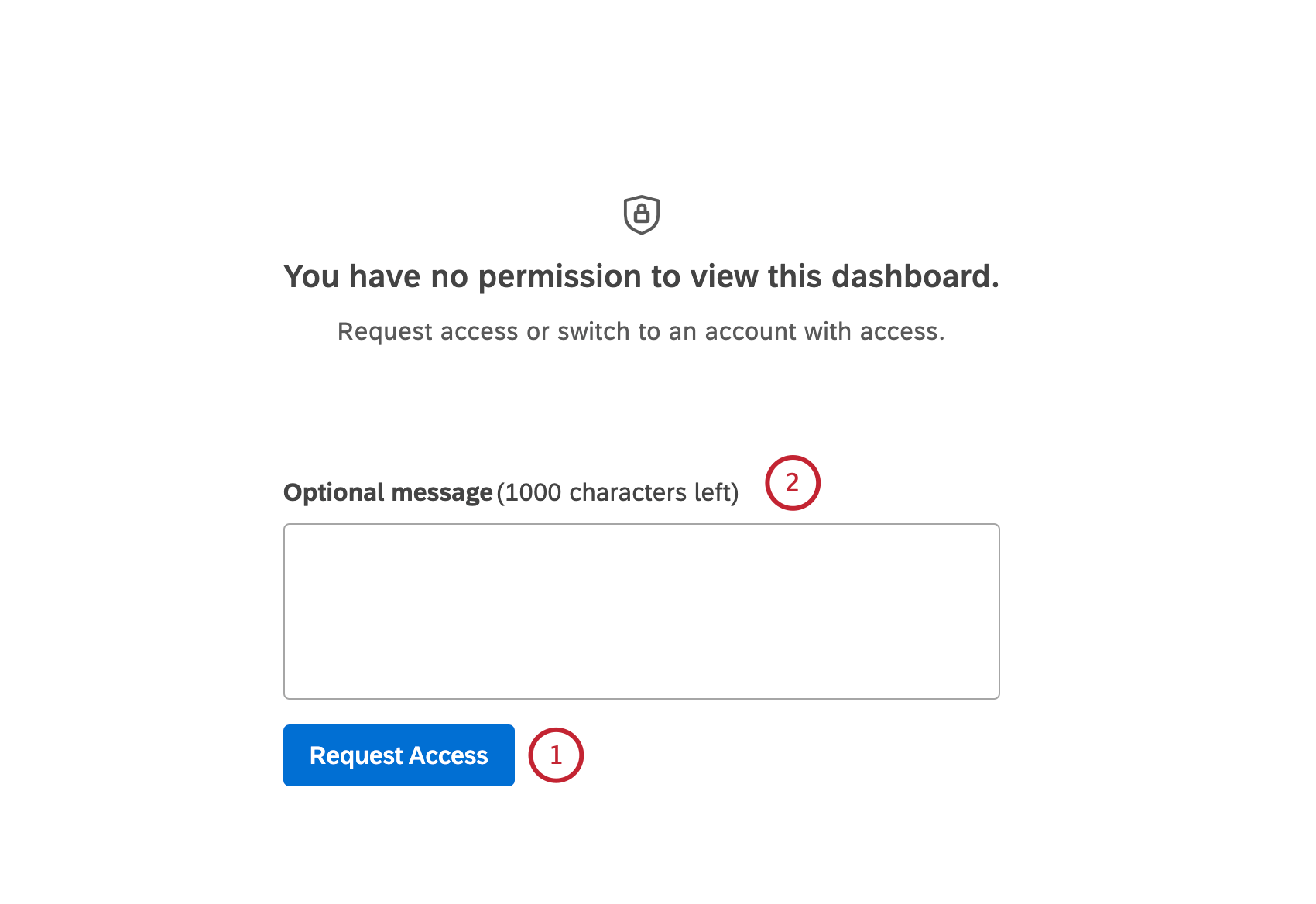 Richiesta di accessibilità al dashboard