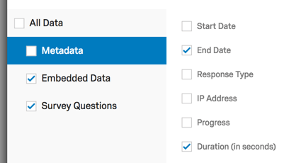 zoomed in image showing metadata deselected and most metadata then deselected, but a few specific ones selected